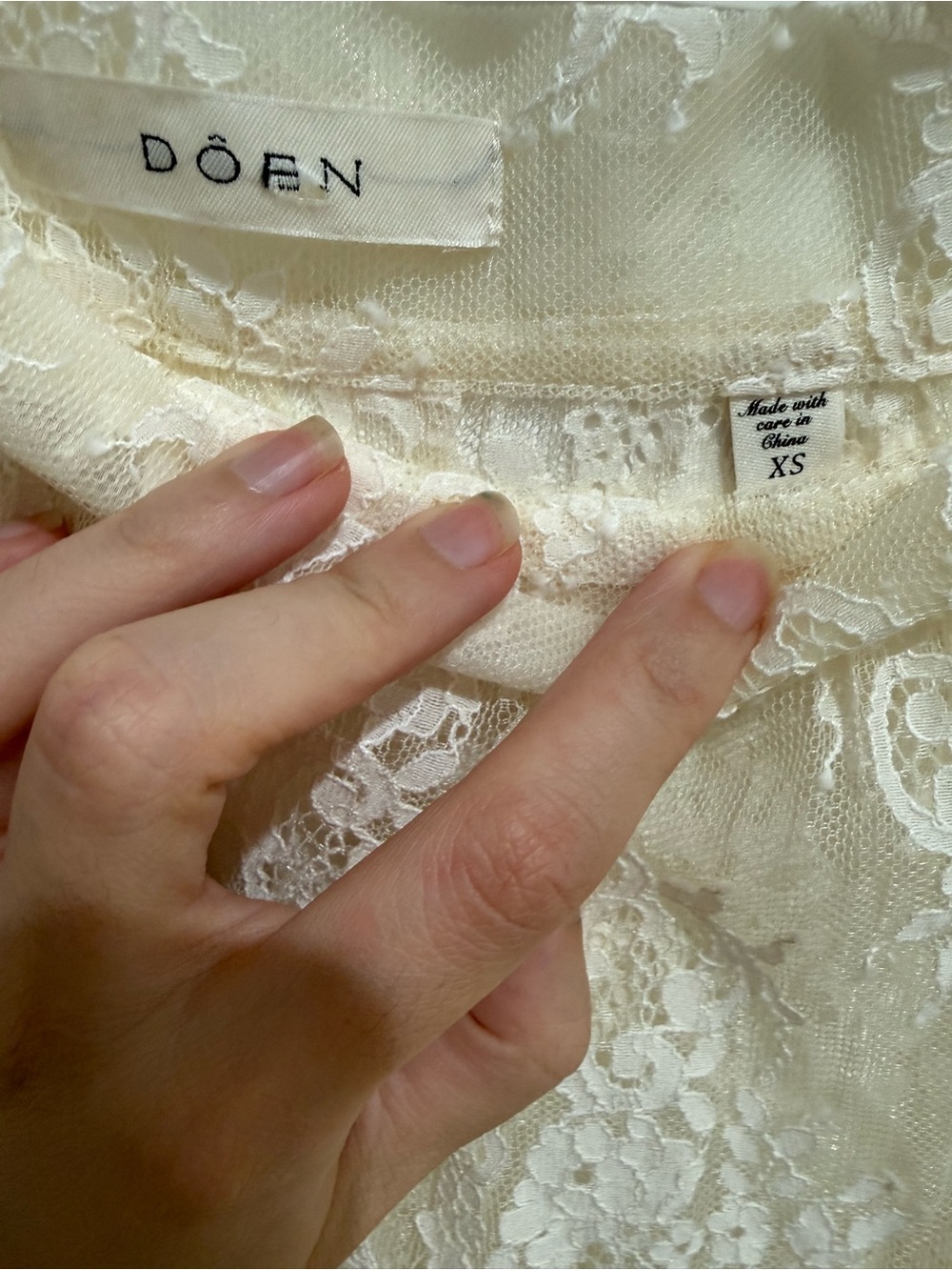 Doen Sebastiane Skirt in Sea Salt Lace nWOT - Picture 5 of 7